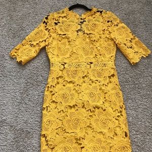 Lulus yellow lace dress